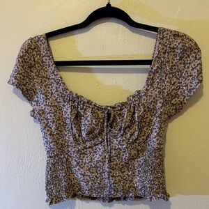URBAN Romantics Floral Brown Blouse